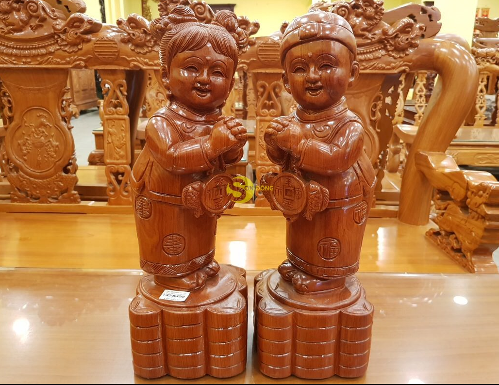 Tượng Tiên Đồng Ngọc Nữ bằng đồng.png